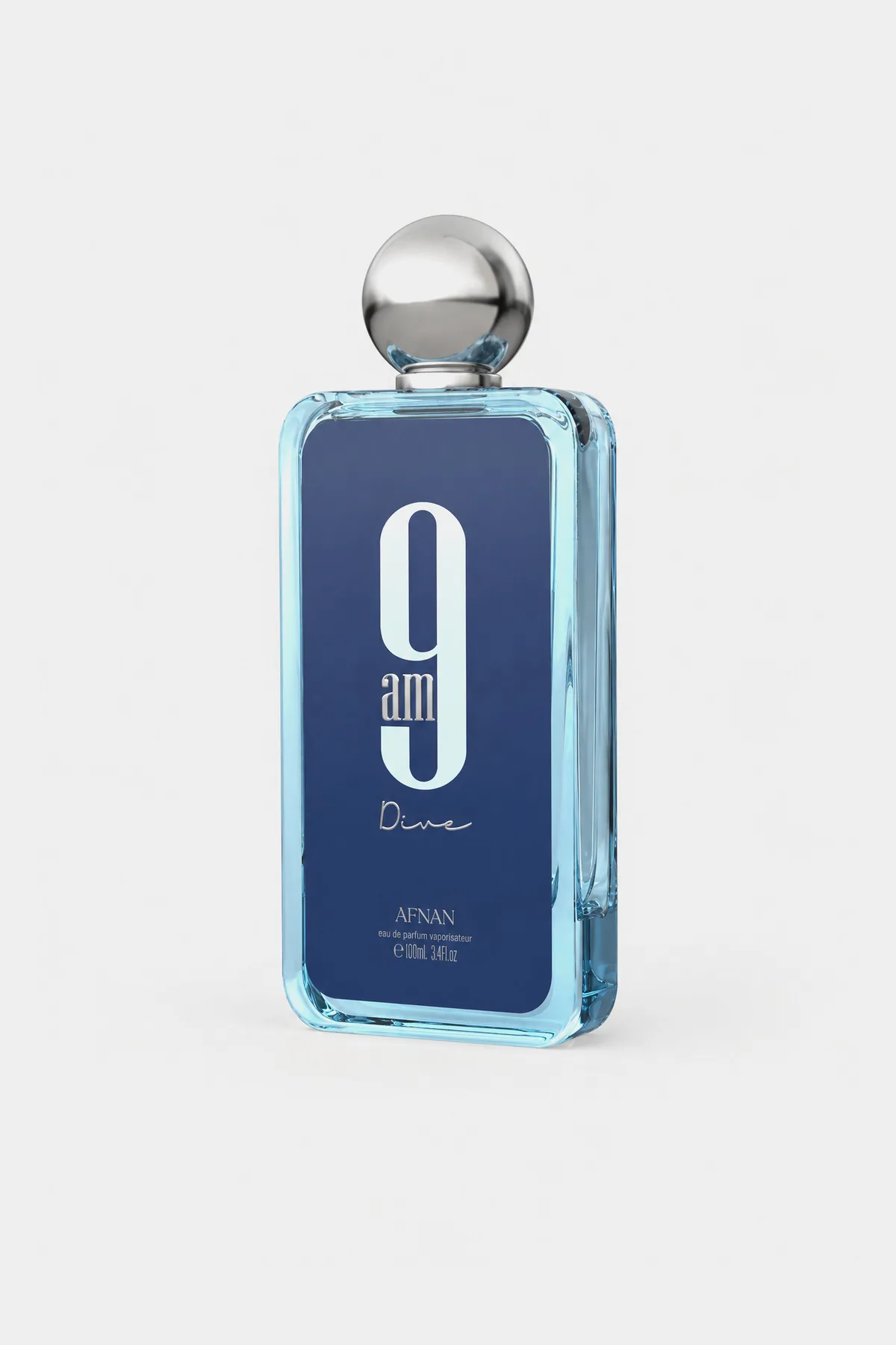 Afnan 9AM Dive Eau de Parfum 100 ml bottle, three-quarter view