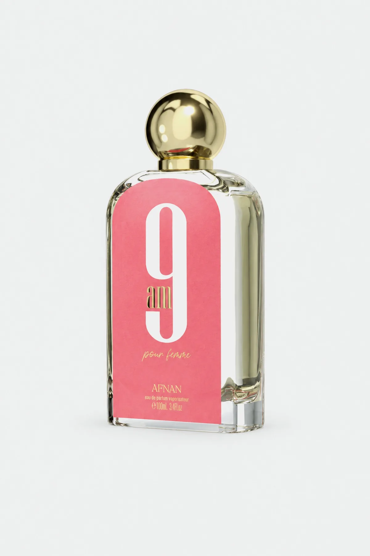 Afnan 9AM Pour Femme Eau de Parfum 100 ml bottle, three-quarter view